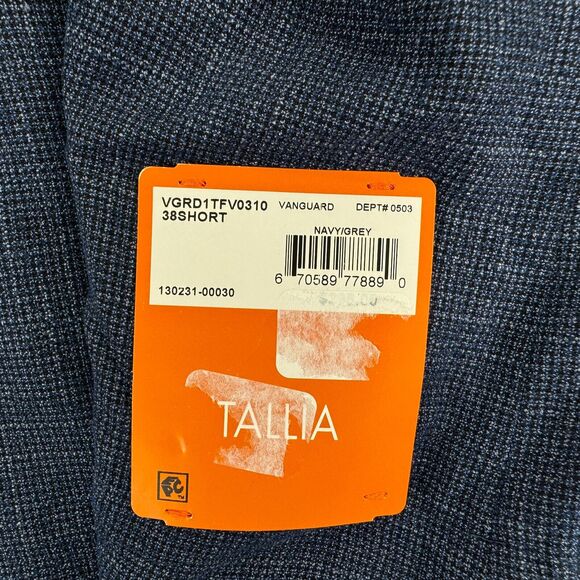 Tallia Mens Slim Fit Lightweight Raglan Sport Coat Navy Blue 38S - Picture 3 of 5